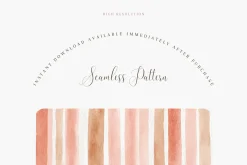 Watercolor Vertical Stripes Seamless