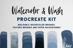 Watercolor & Wash Procreate Kit