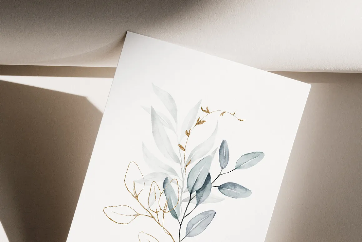 Watercolor White Floral Alphabet Set