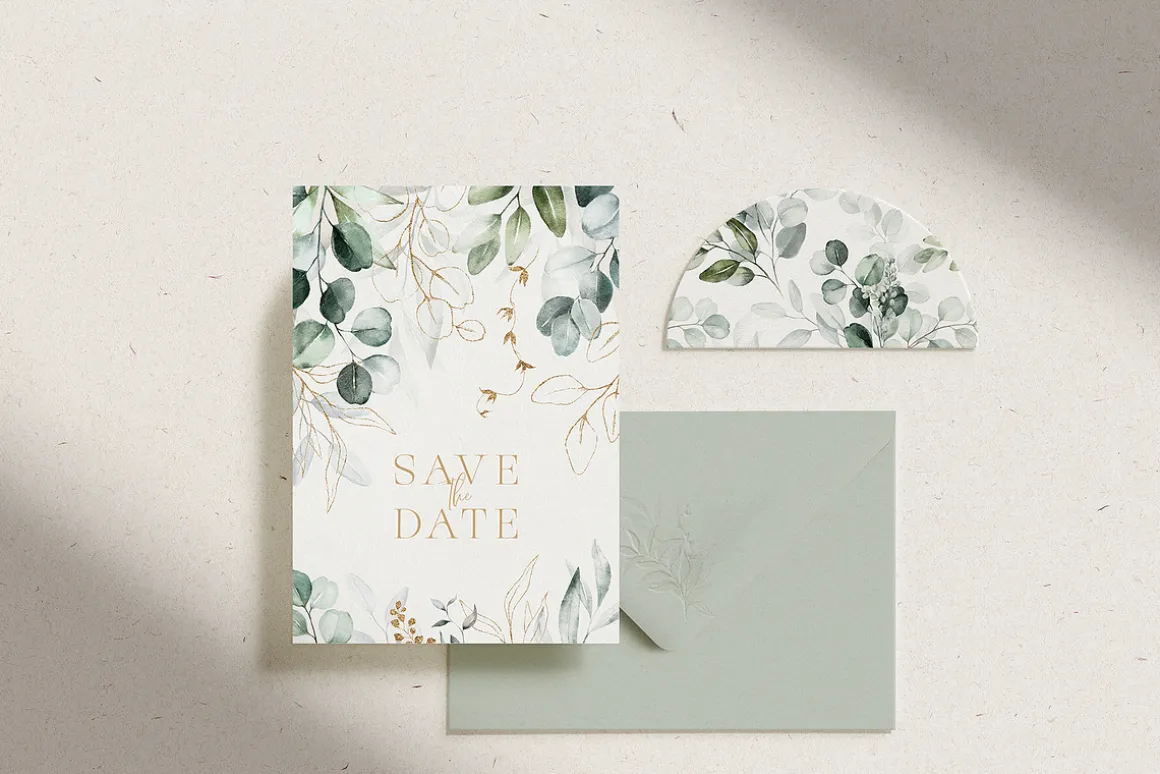 Watercolor White Floral Alphabet Set