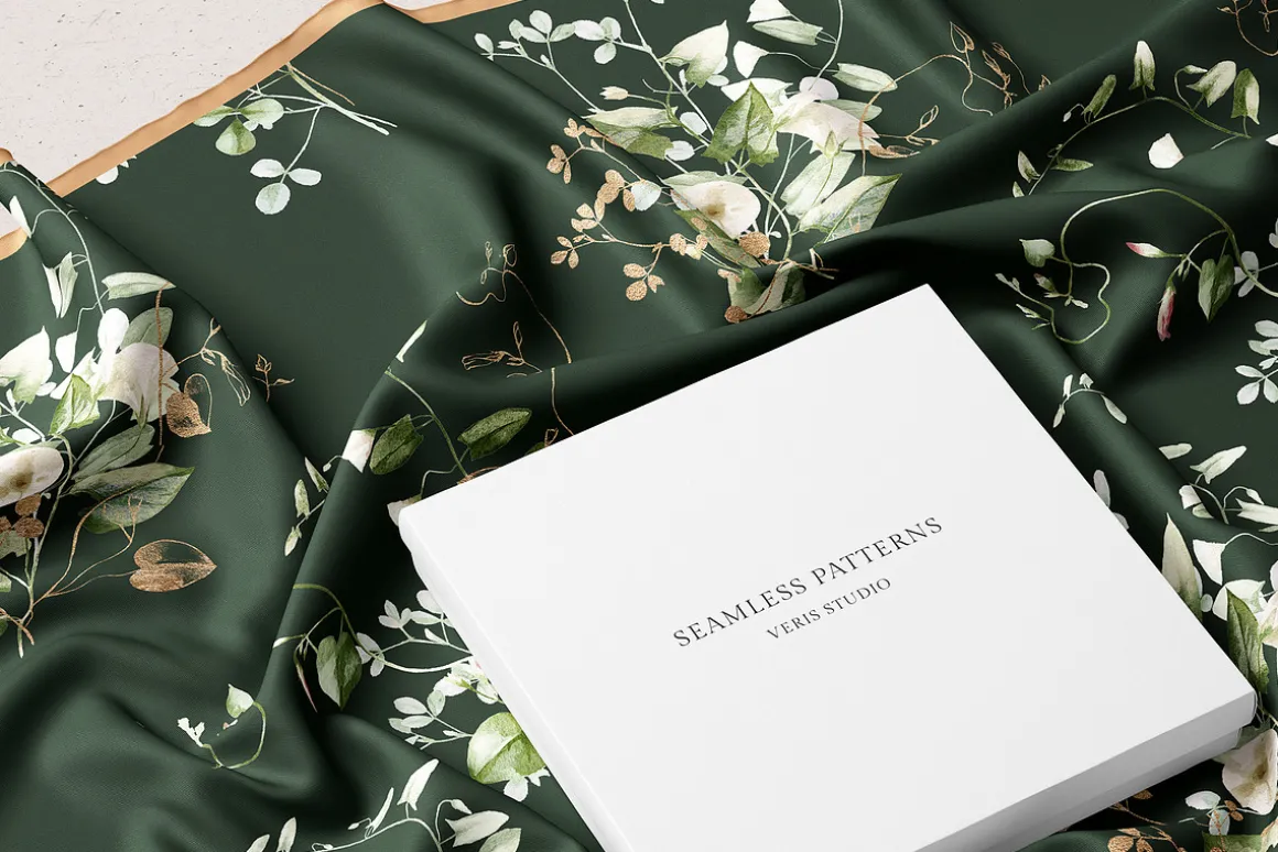 Watercolor Wildflower Floral Green