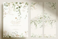 Watercolor Wildflower Floral Green