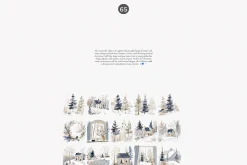 watercolor winter clipart set