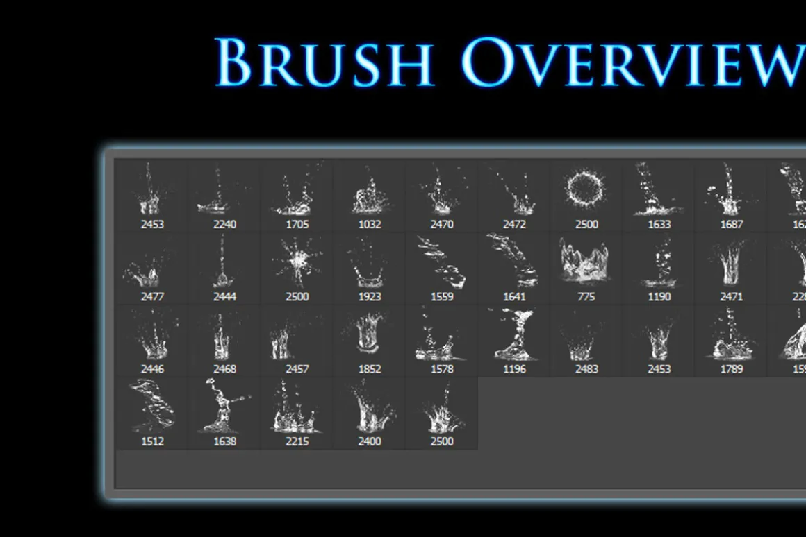 38 Water Splash Brushes