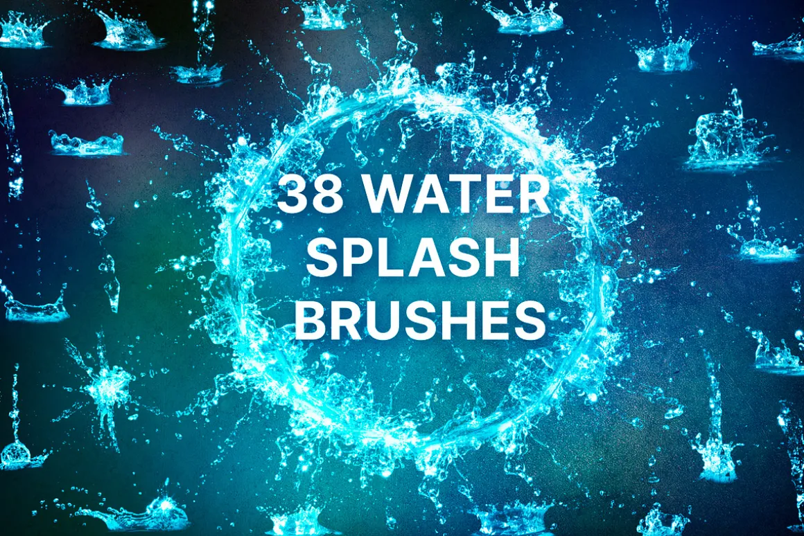 38 Water Splash Brushes
