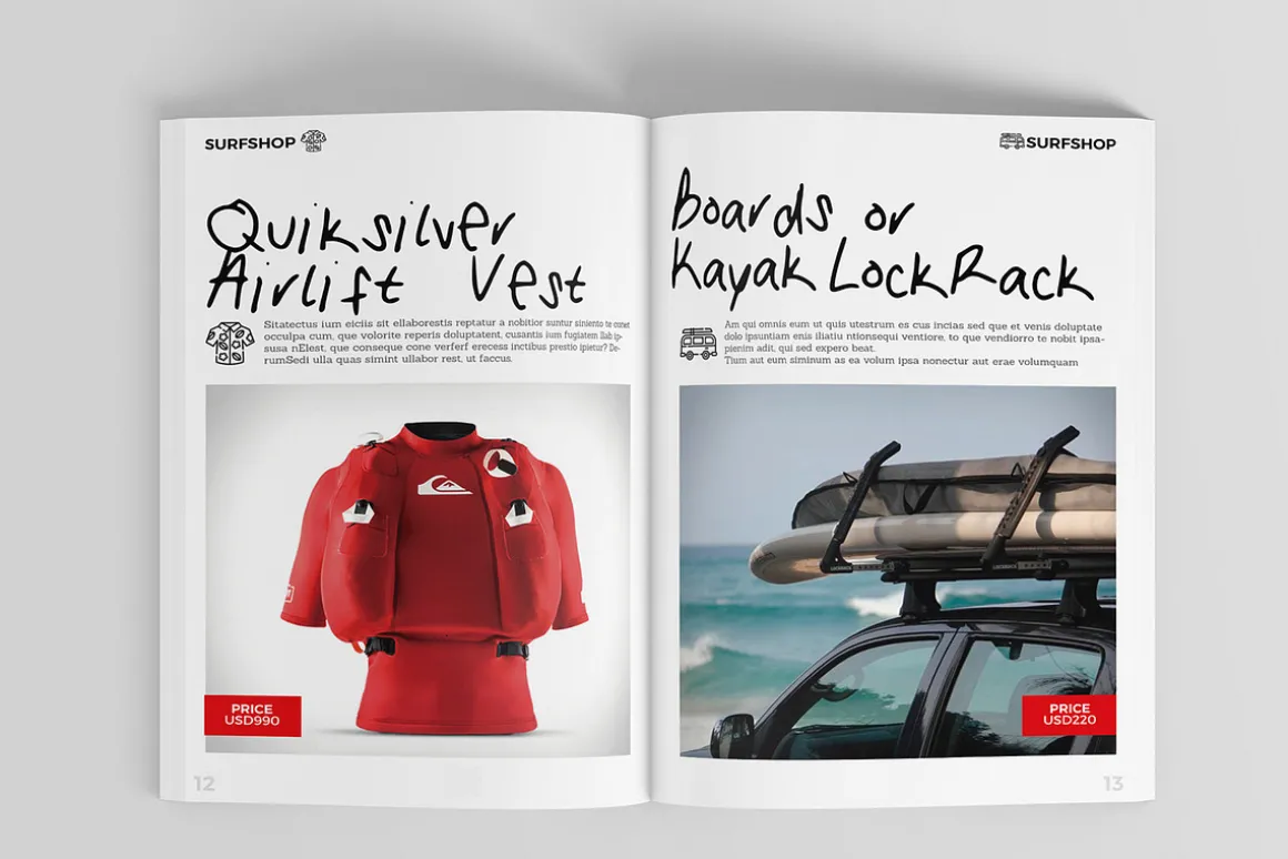 Watersports Magazine Template 32 pag