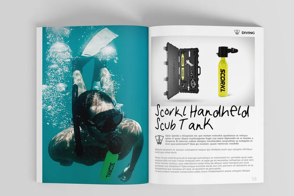 Watersports Magazine Template 32 pag