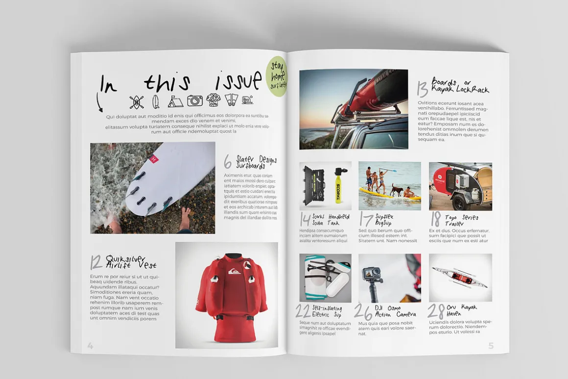 Watersports Magazine Template 32 pag