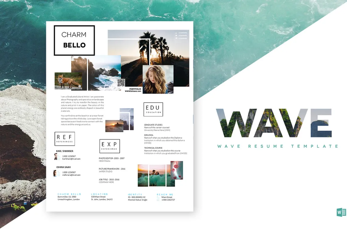 Wave Resume Template
