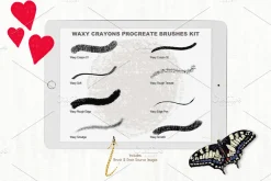Waxy Crayons Procreate Brushes Kit