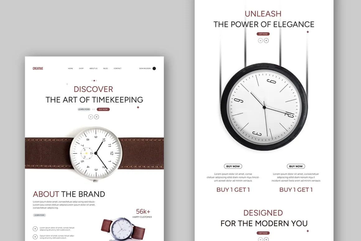 Website Landing Page Layout