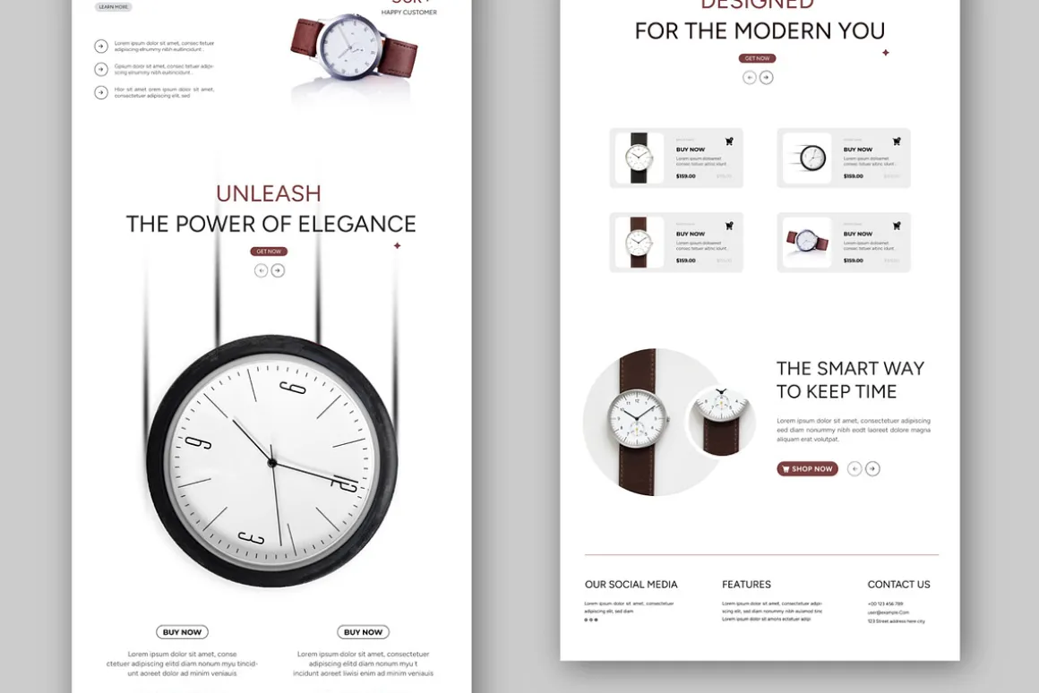 Website Landing Page Layout