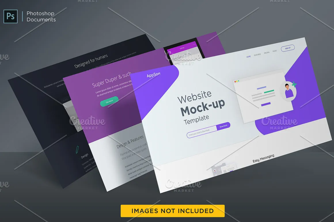 Website Landing Page Mockup