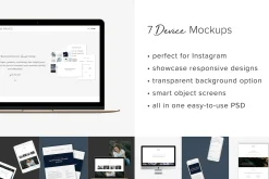 7 Website Mockups (Mobile & Desktop)