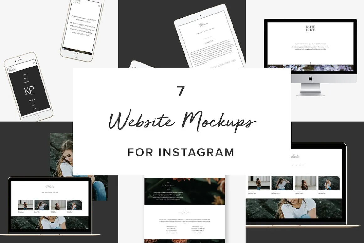 7 Website Mockups (Mobile & Desktop)