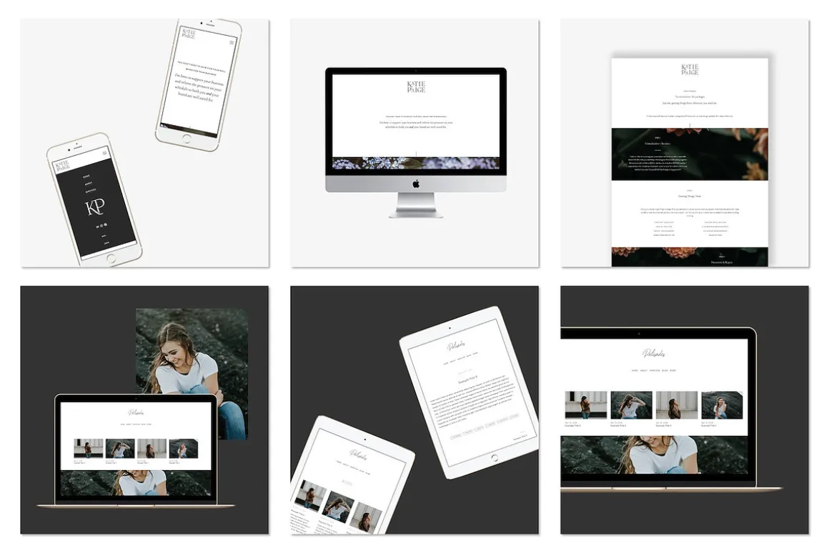 7 Website Mockups (Mobile & Desktop)