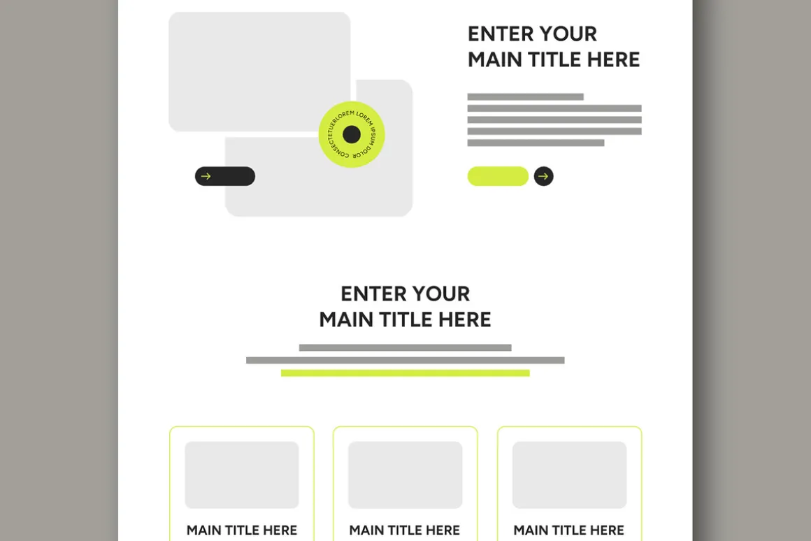 Website Wireframe Layout Template