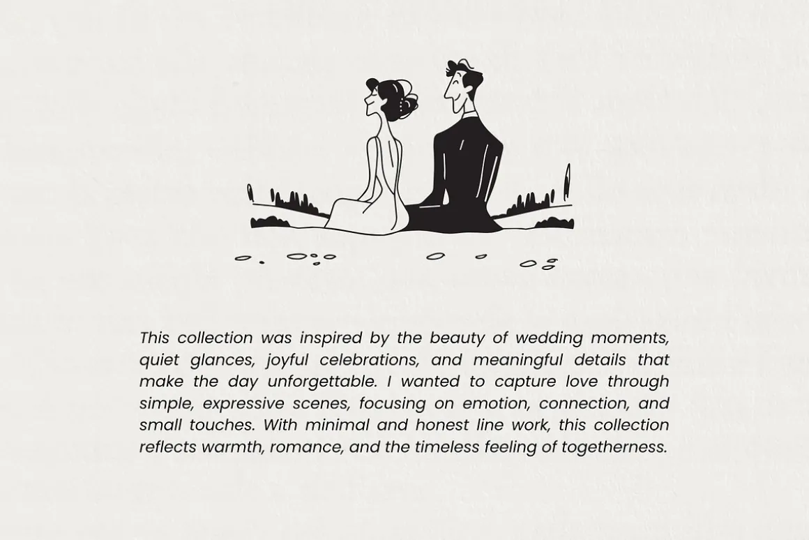 Wedding Collection: 66 Line Art Pack