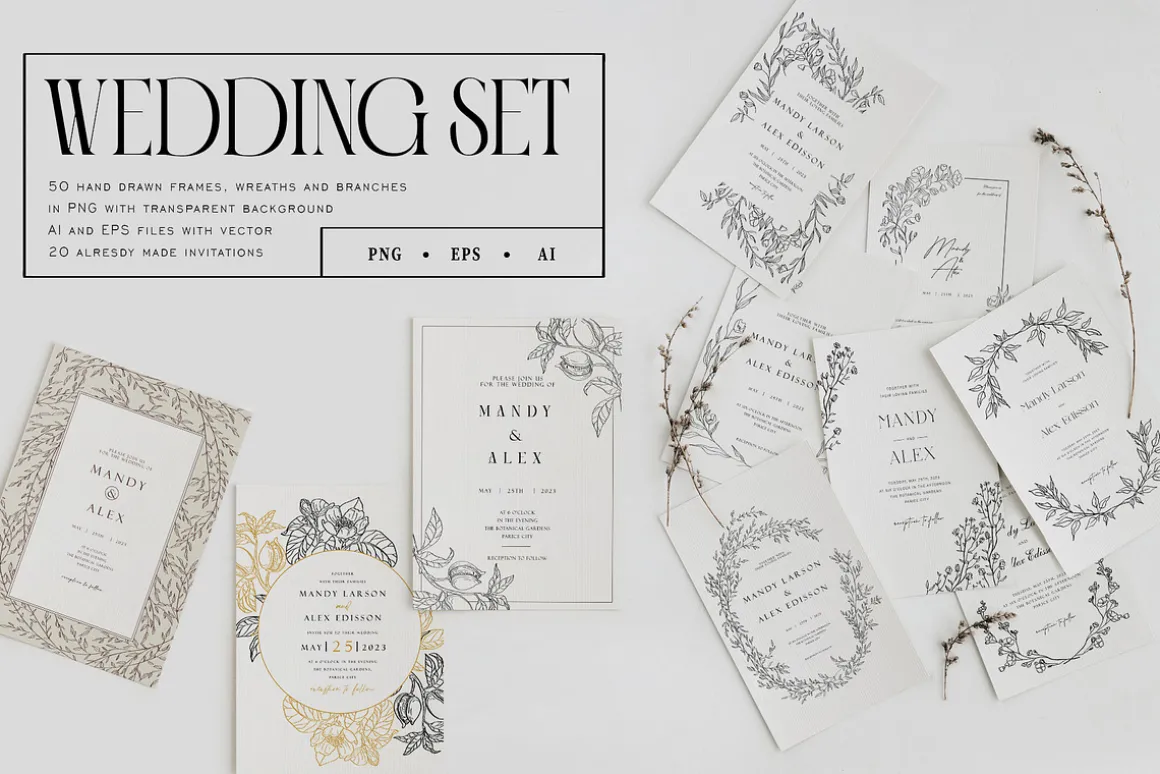Wedding Invitations set