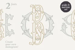 Wedding Monograms fonts set