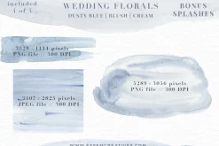 Wedding Watercolor Flowers Graphics