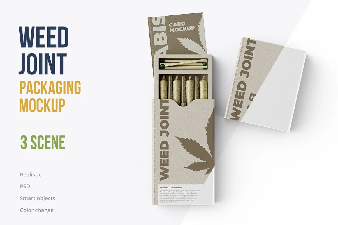 Weed Joint Cannabis Packaging 3 psd