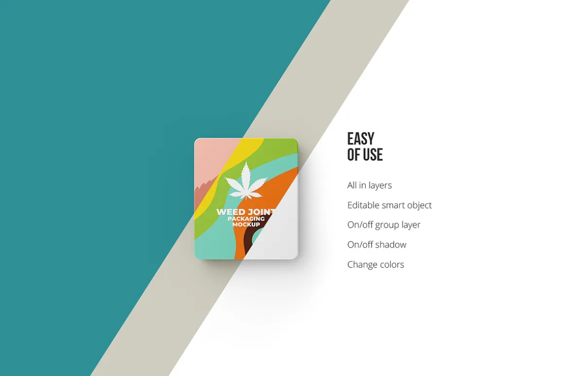 Weed Joint Cannabis Packaging. 5 psd
