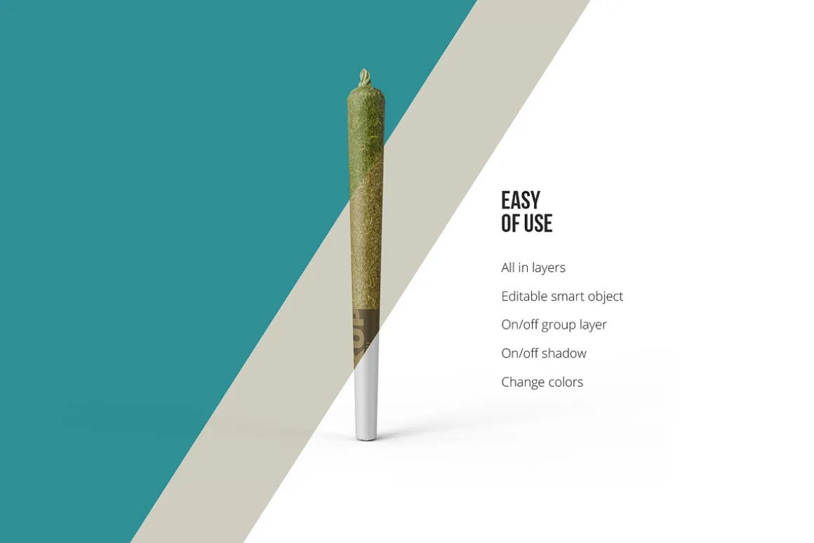 Weed Joint Cannabis Packaging. 5 psd