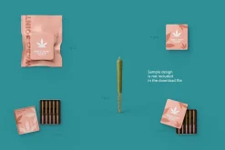 Weed Joint Cannabis Packaging. 5 psd
