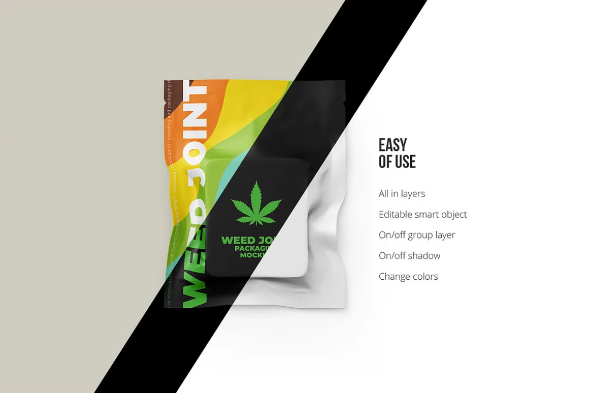 Weed Joint Cannabis Packaging. 5 psd