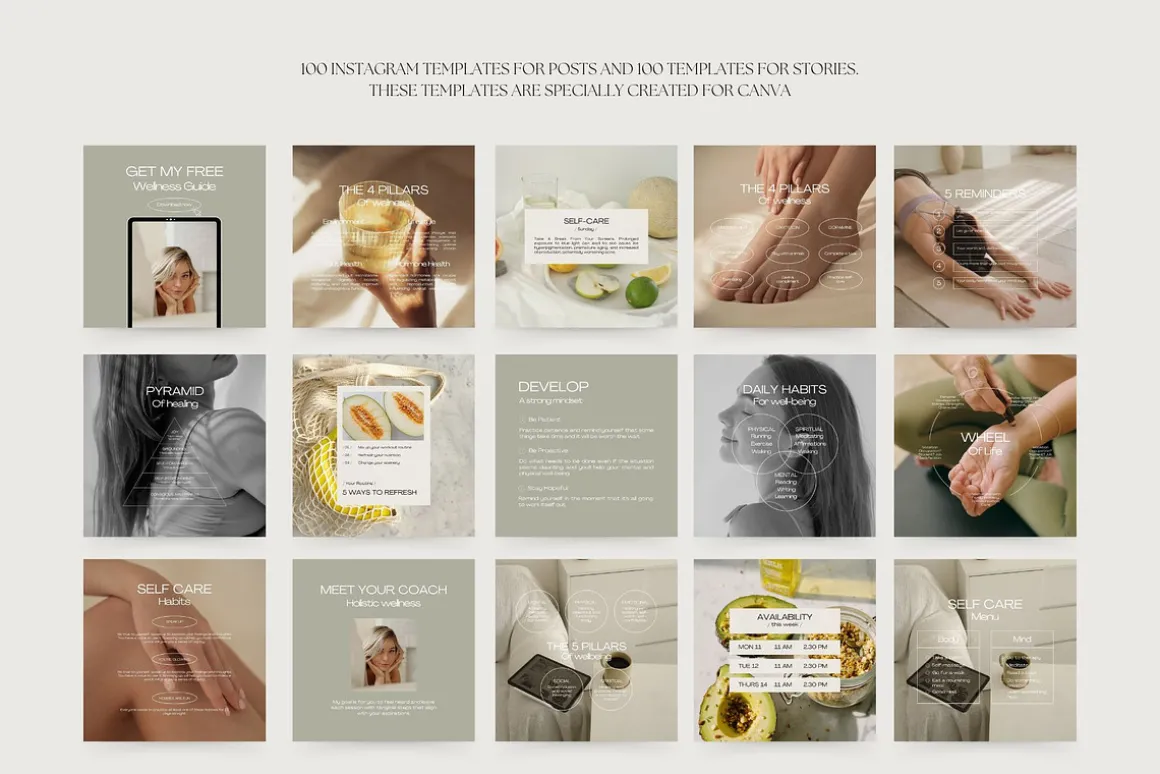 1300 Wellness Instagram Templates