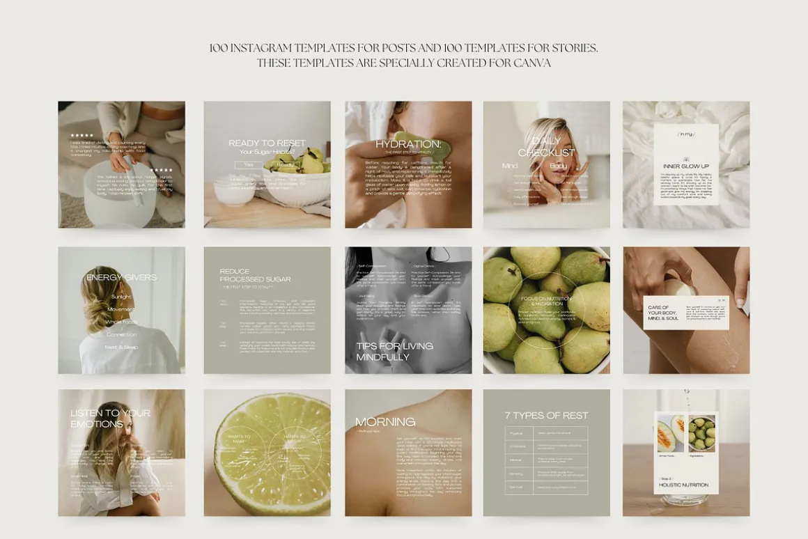 1300 Wellness Instagram Templates