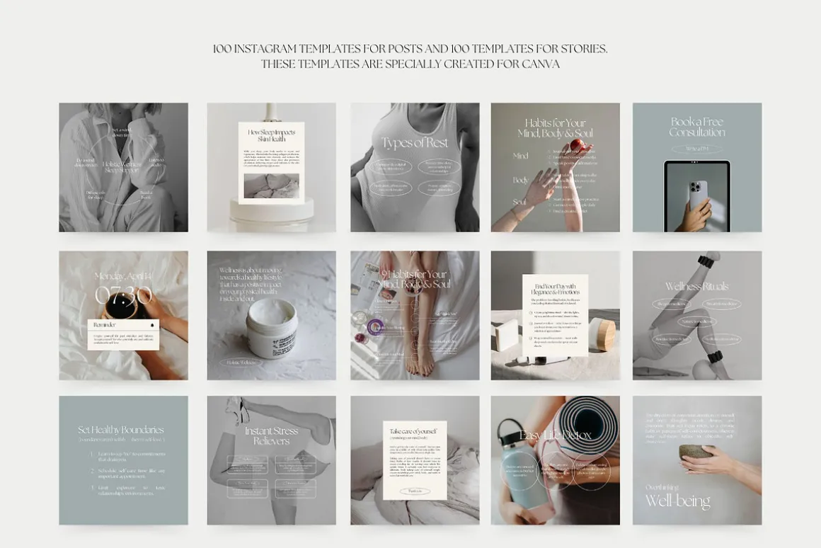 1300 Wellness Instagram Templates