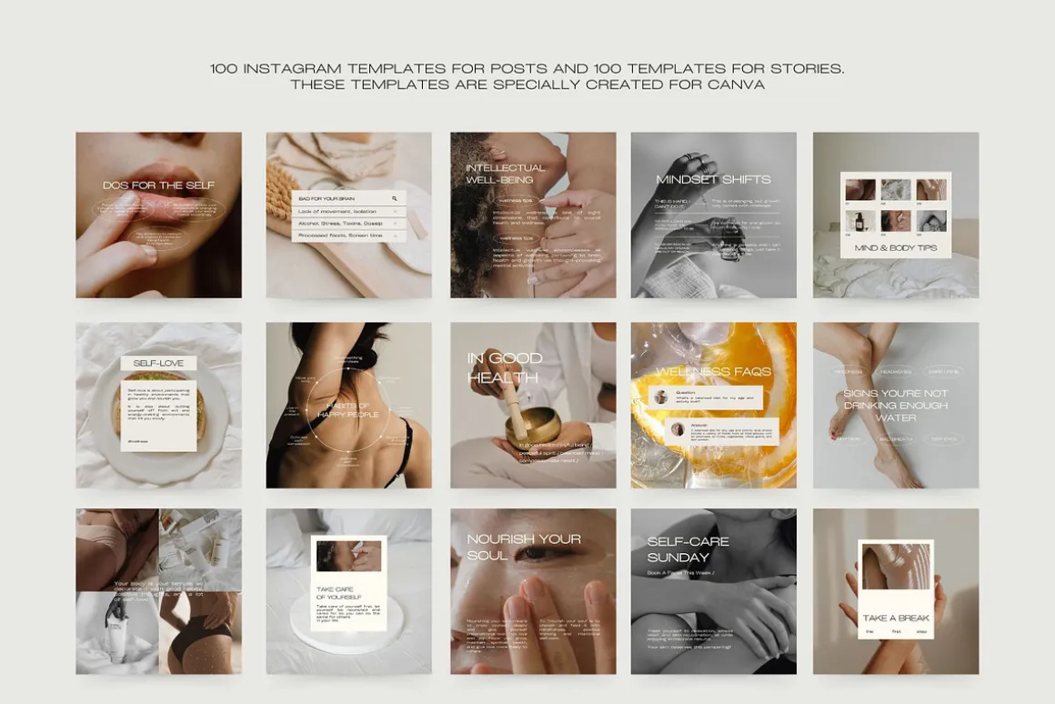 1300 Wellness Instagram Templates