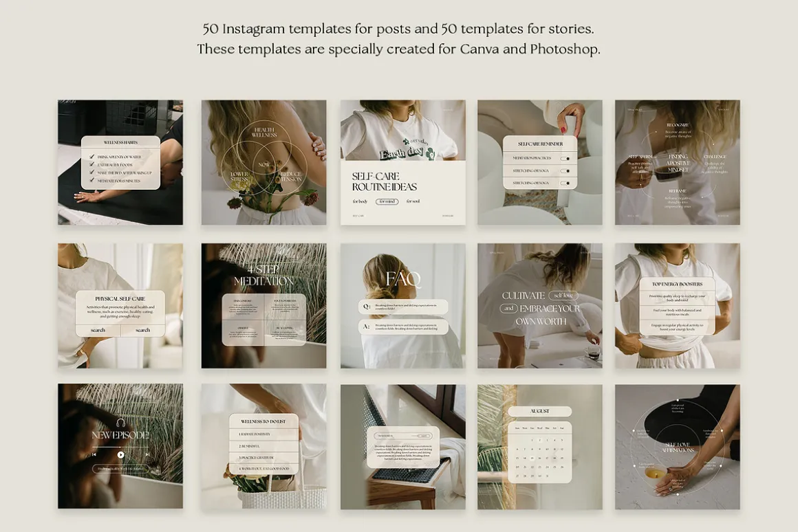 1300 Wellness Instagram Templates