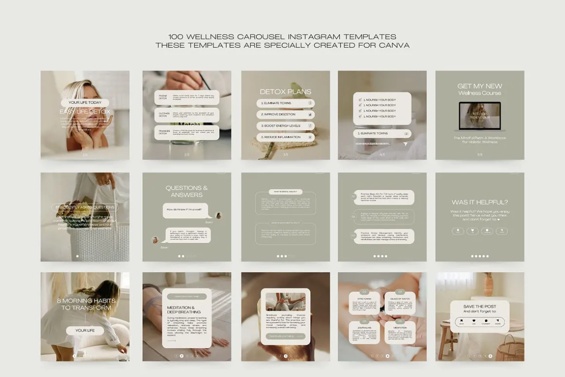1300 Wellness Instagram Templates