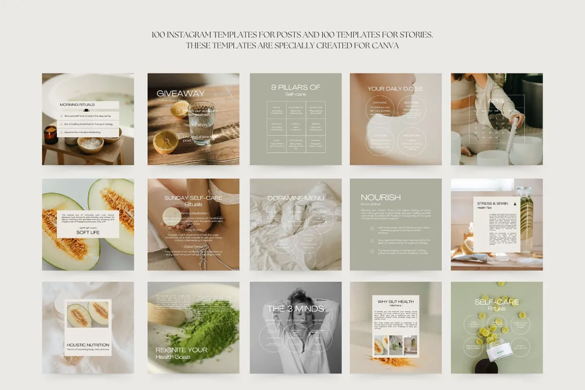 1300 Wellness Instagram Templates