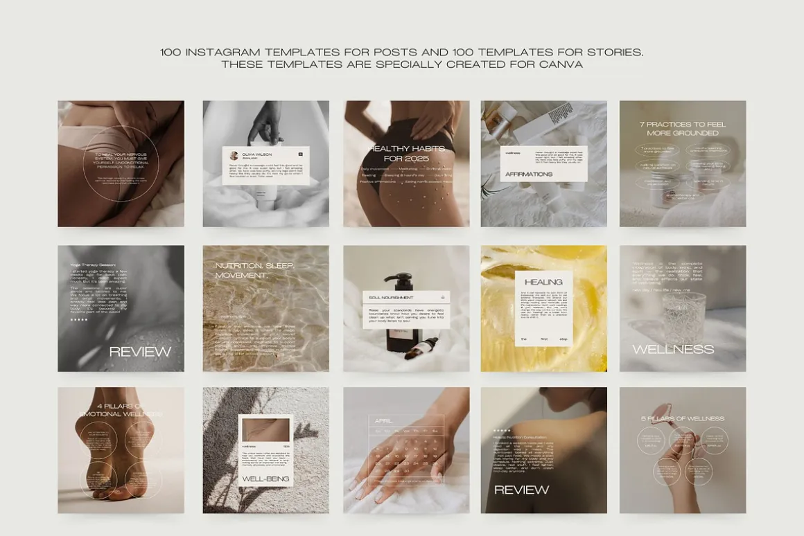 1300 Wellness Instagram Templates