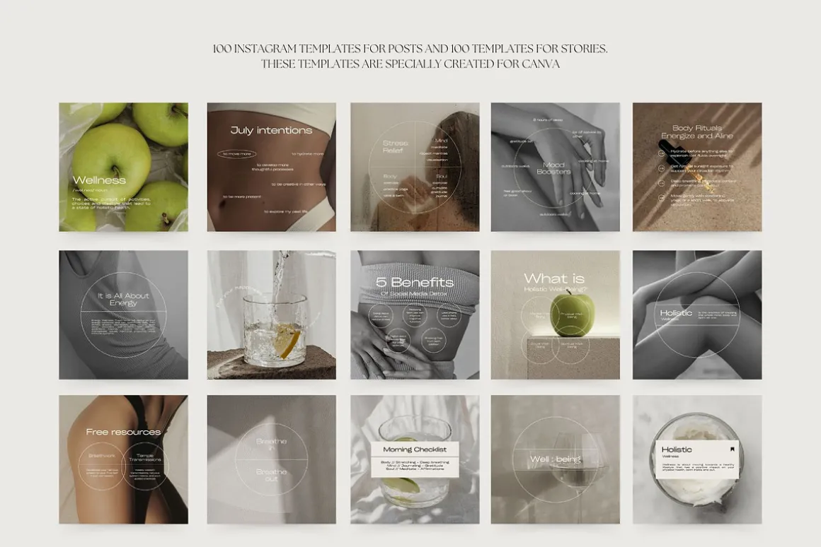 1300 Wellness Instagram Templates