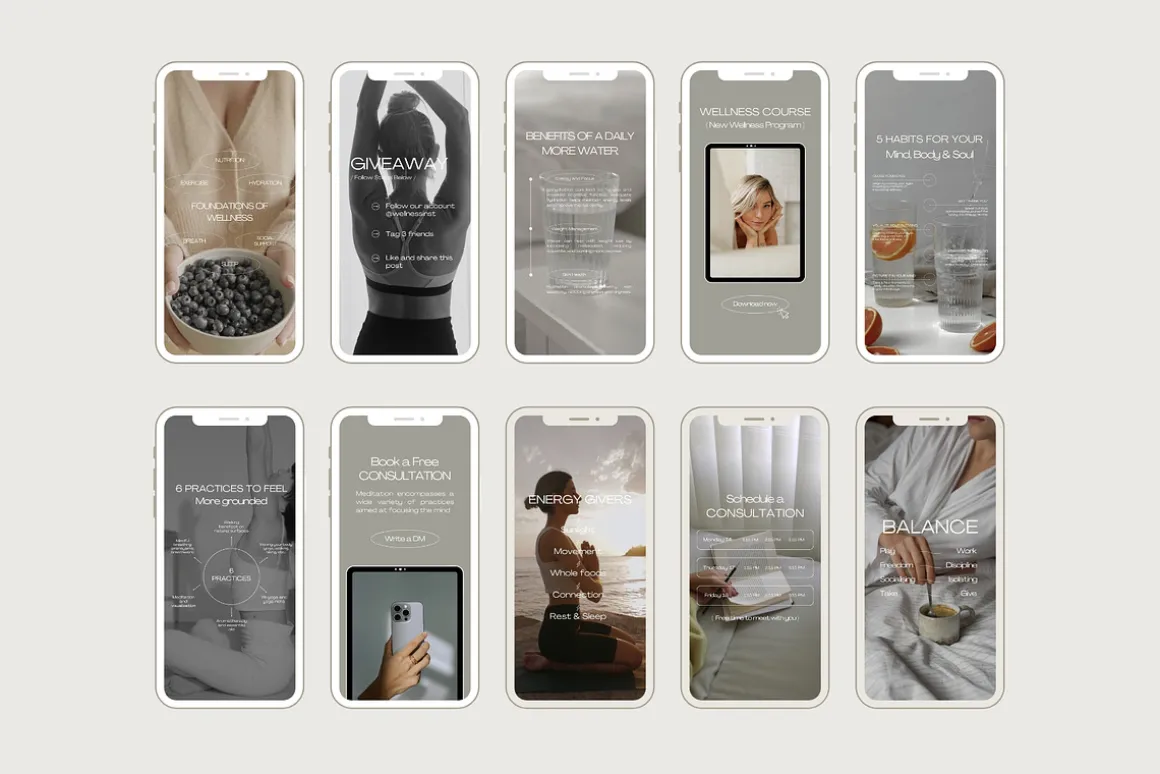 1300 Wellness Instagram Templates