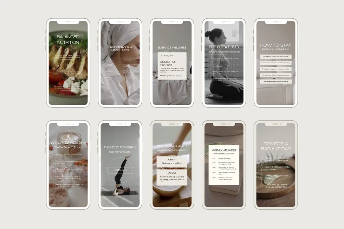 1300 Wellness Instagram Templates