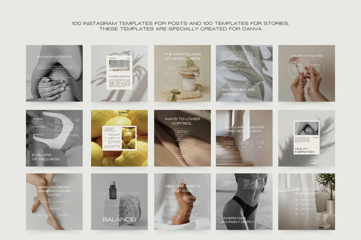 1300 Wellness Instagram Templates