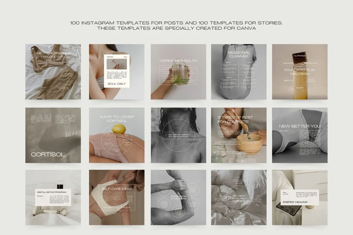 1300 Wellness Instagram Templates