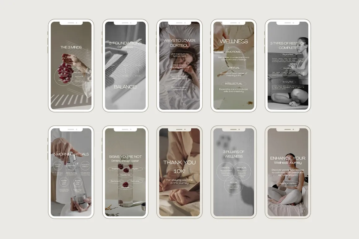 1300 Wellness Instagram Templates