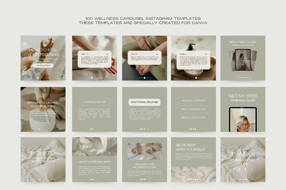 1300 Wellness Instagram Templates