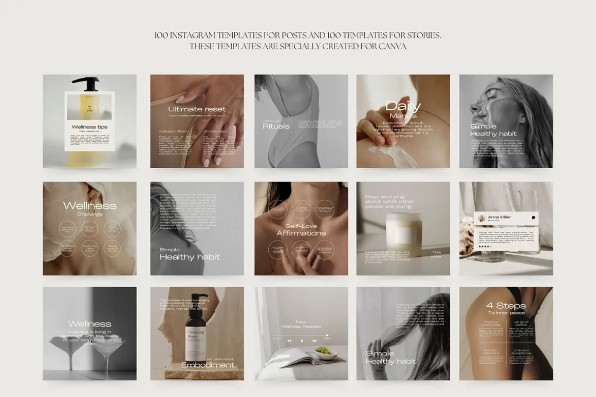 1300 Wellness Instagram Templates