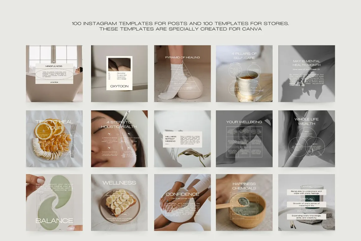 1300 Wellness Instagram Templates