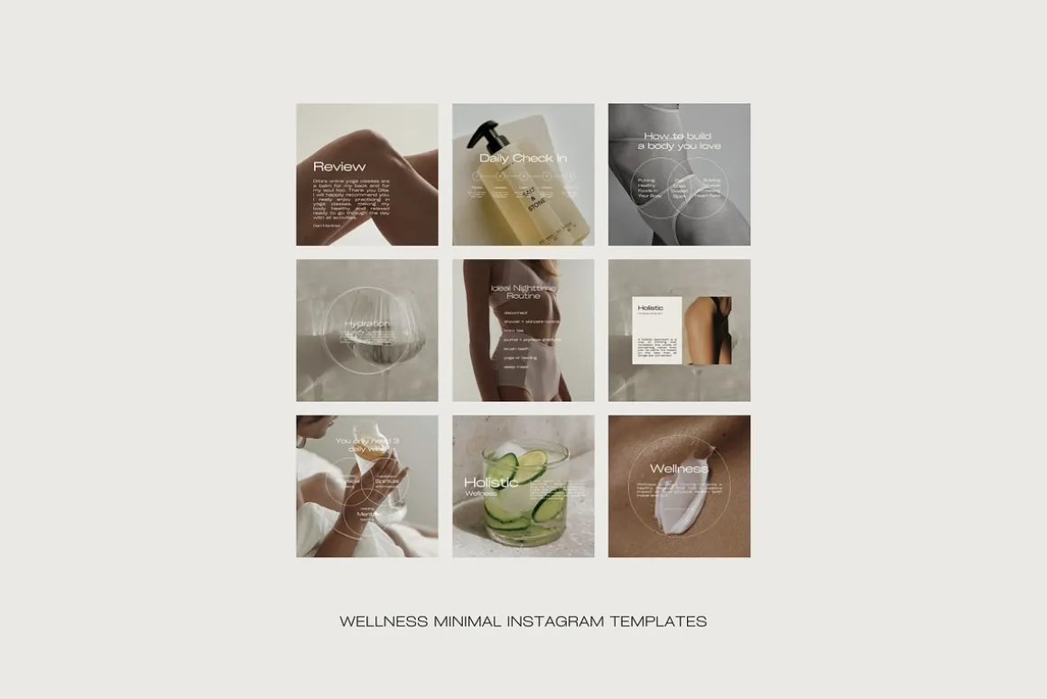 Wellness Minimal Instagram Templates