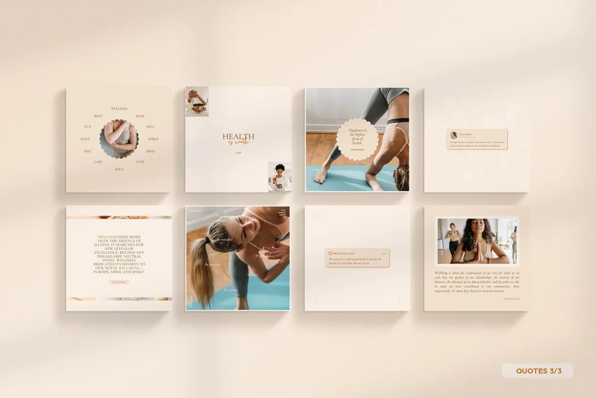 Wellness Social Media Kit CANVA