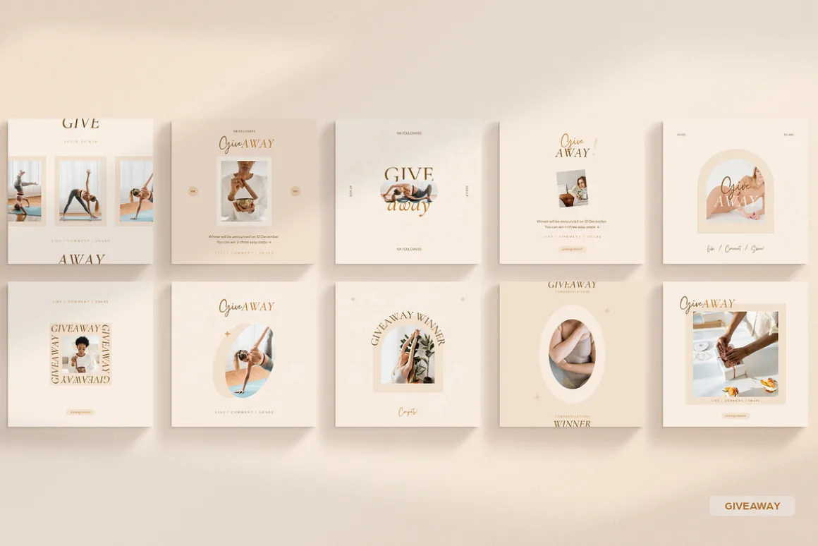Wellness Social Media Kit CANVA